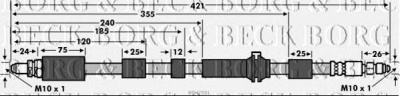 BORG & BECK bbh7591 -  Тормозной шланг